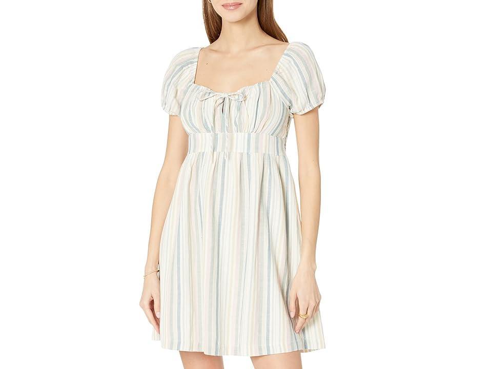 Lucky Brand Babydoll Mini Dress Stripe) Women's Clothing Product Image