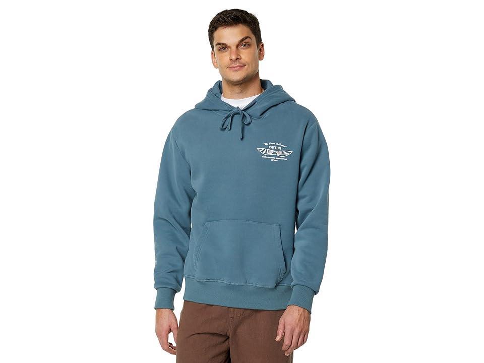 Rhythm Sundown Fleece Hoodie (Slate) Men's Clothing Product Image