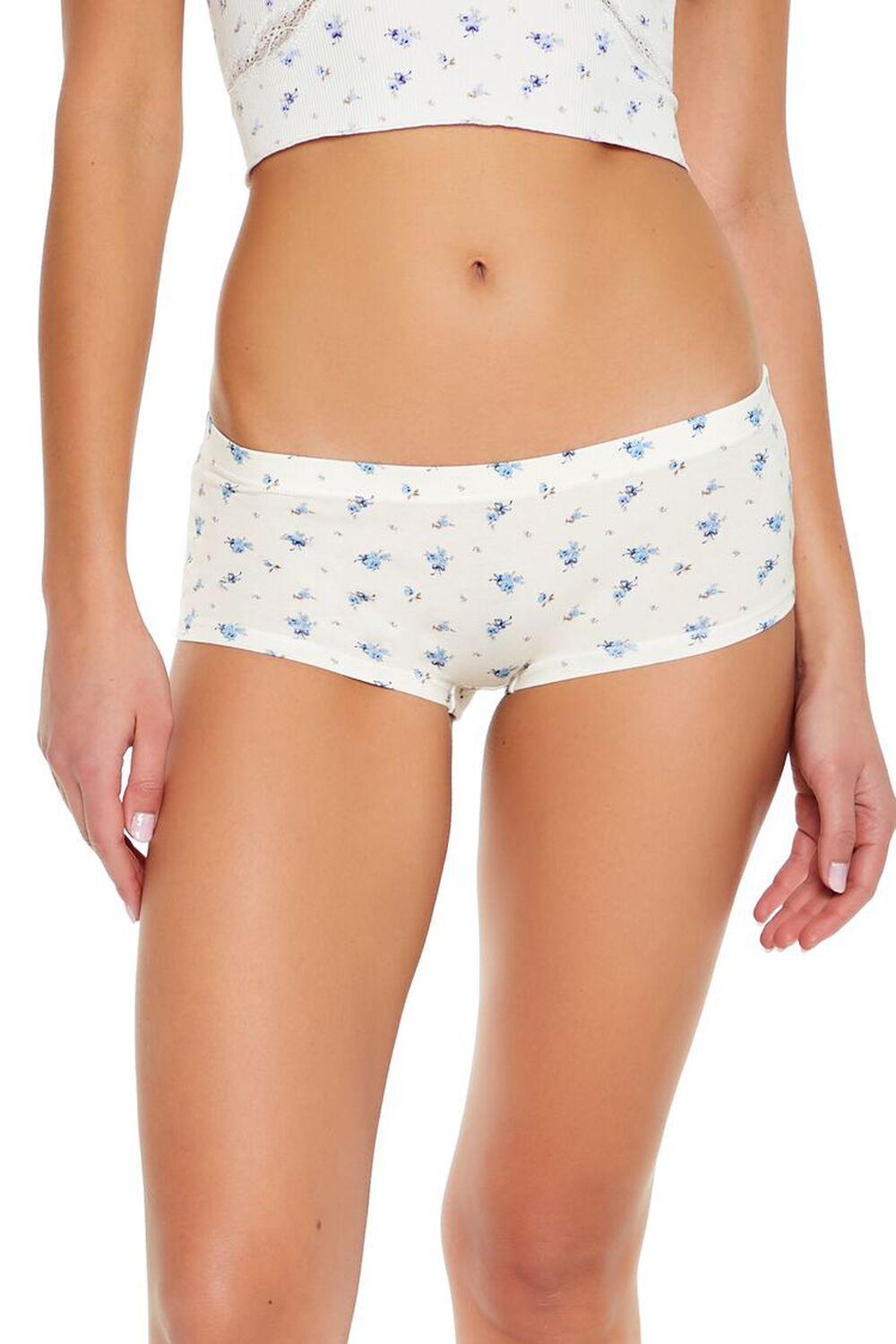 Cotton-Blend Floral Shortie Panties | Forever 21 Product Image