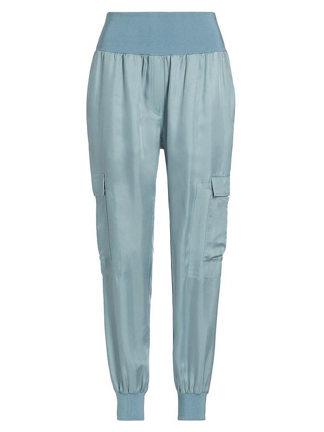 Cinq A Sept Giles High Waist Jogger Pants In Green Onyx Product Image