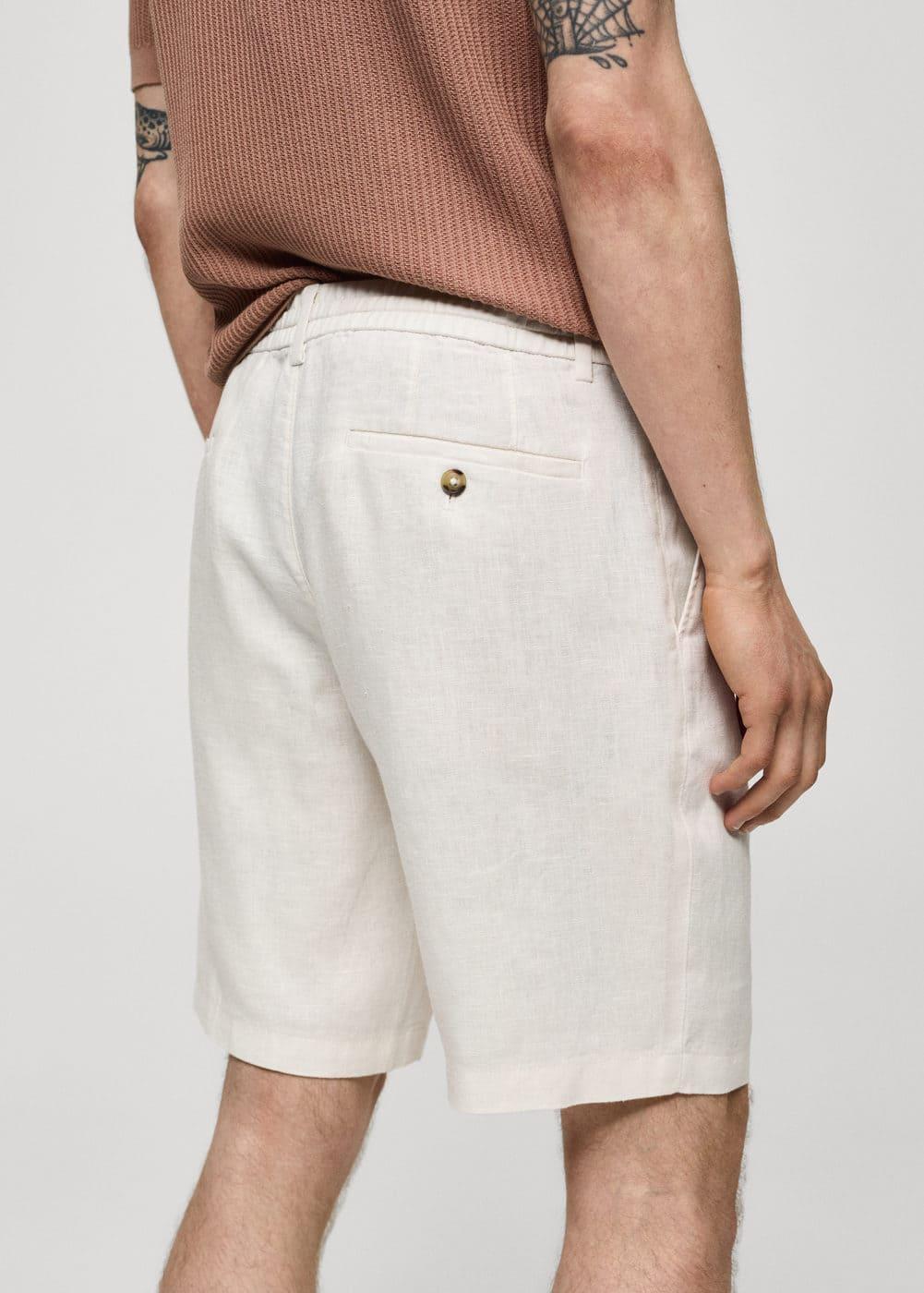 Mango Mens Drawstring Detail Bermuda Shorts Product Image