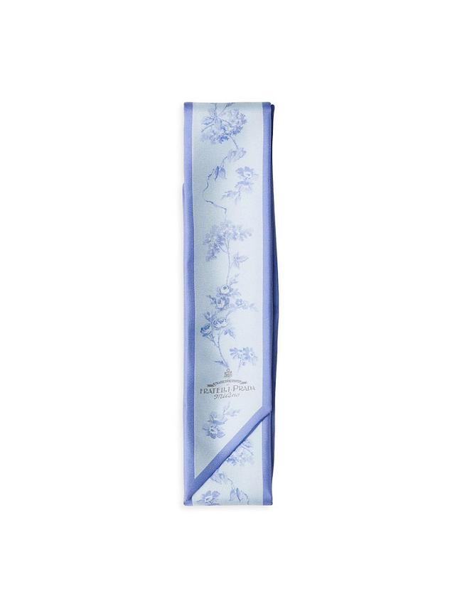 Womens Silk Twill Printed Tape Scarf Product Image