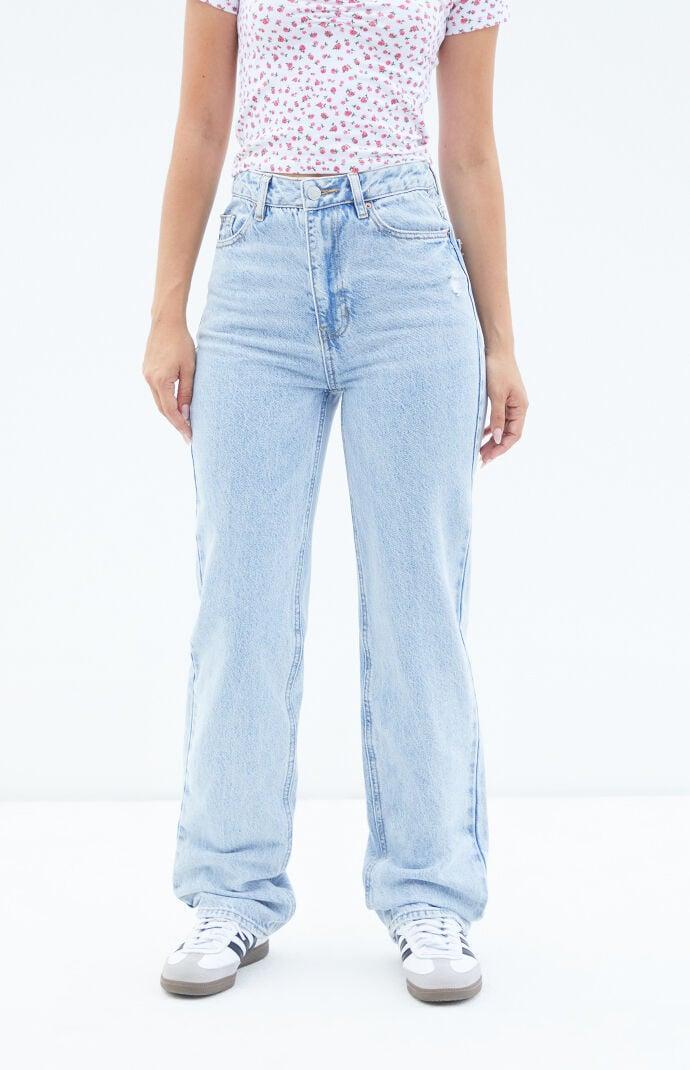 Women's Light Indigo '90s Boyfriend Jeans Product Image