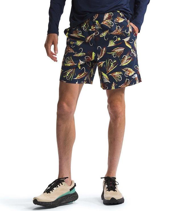 The North Face Class-V Pathfinder Hand Tied Fly Printed 7#double; Inseam Ripstop Shorts Product Image