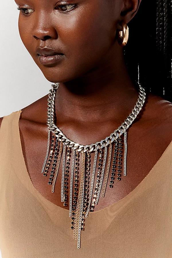 Silence + Noise Metal Fringe Necklace Womens at Urban Outfitters Product Image