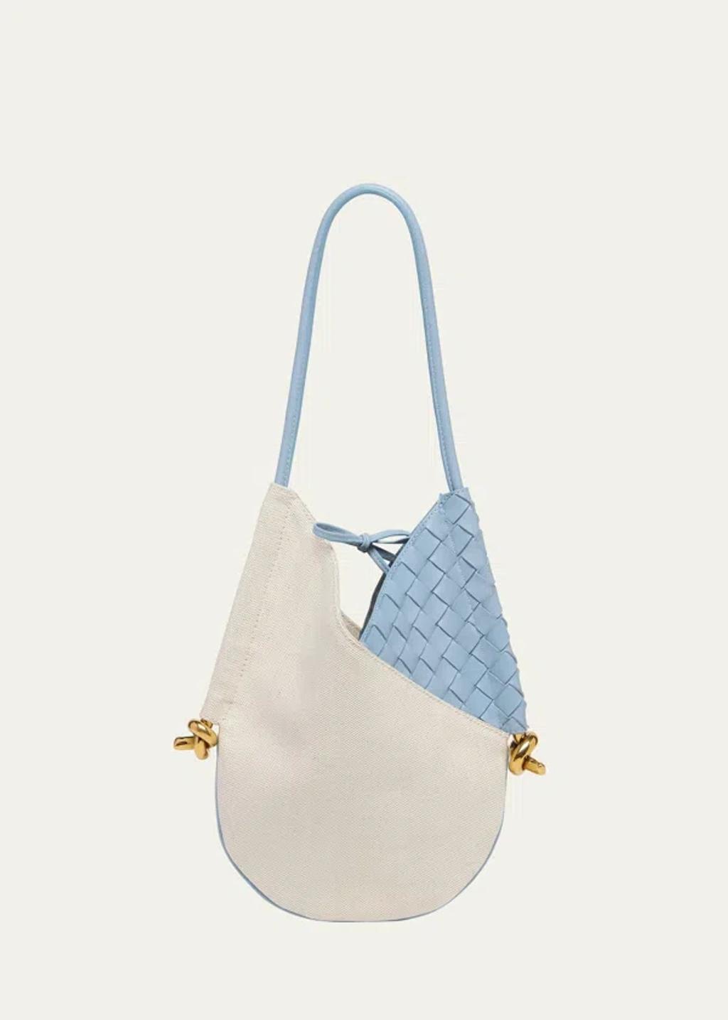 BOTTEGA VENETA Small Solstice Shoulder Bag In Natural/ice Product Image