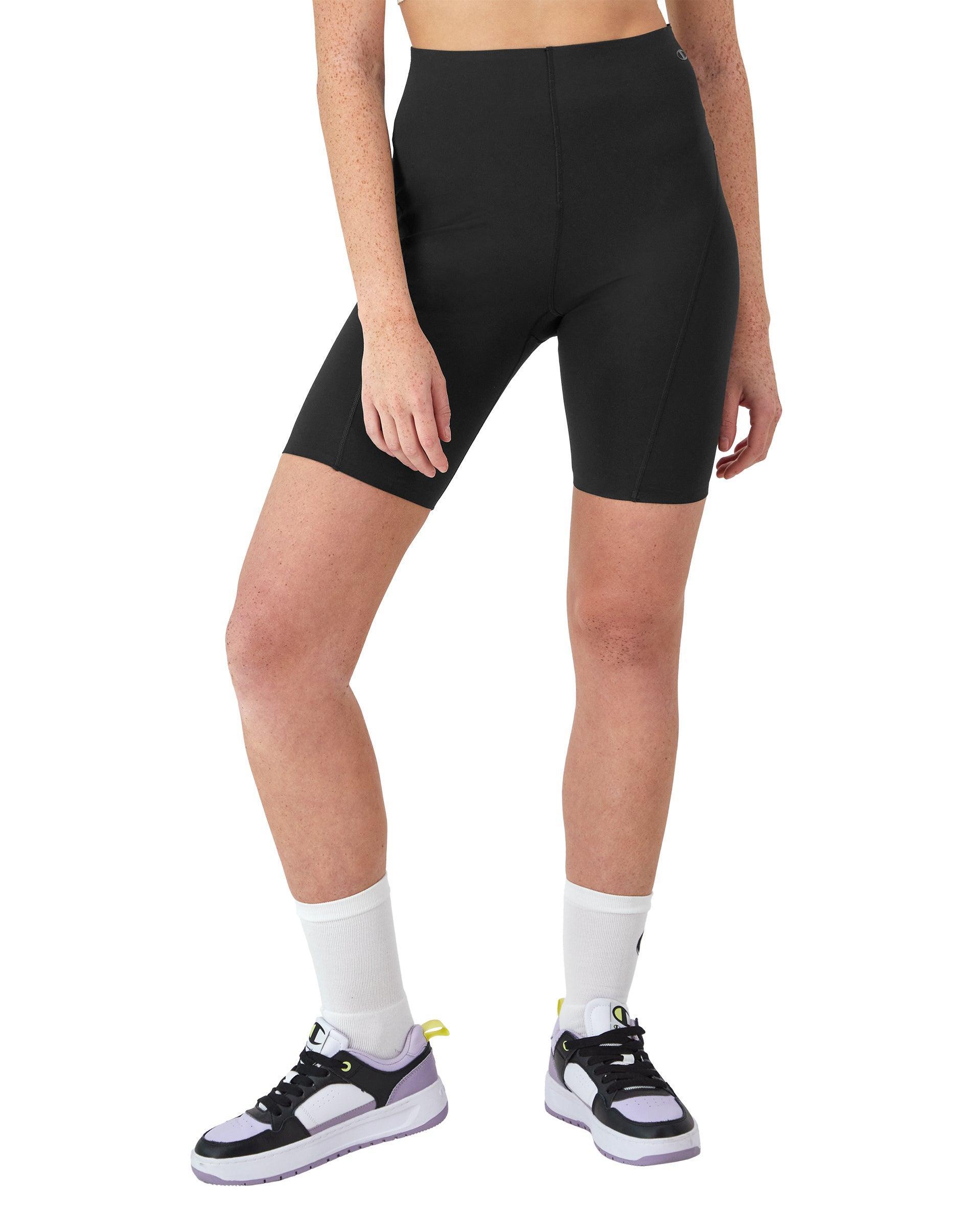 Womens Champion Absolute Lift Bike Shorts, C Logo, 8 Black XL Product Image