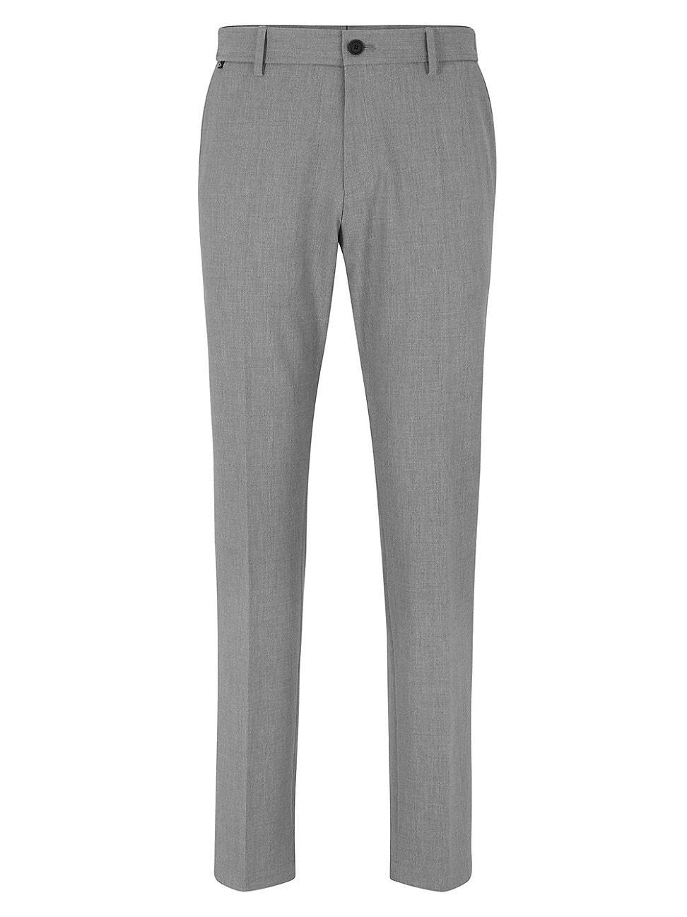 Mens Slim-Fit Trousers In Micro-Patterned Performance-Stretch Cloth Product Image