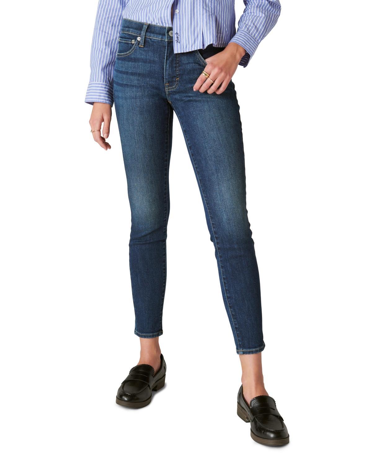 Lucky Brand Ava Ripped Mid Rise Skinny Jeans Product Image