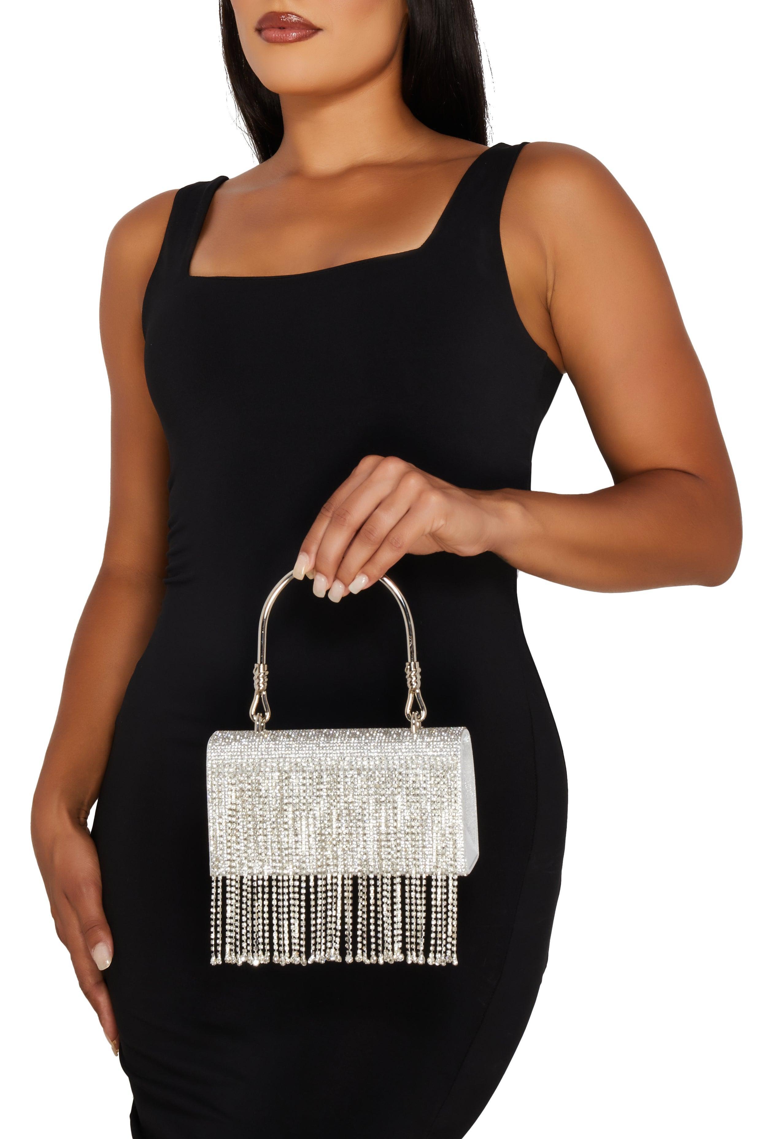 Rhinestone Fringe Mini Purse Female Product Image