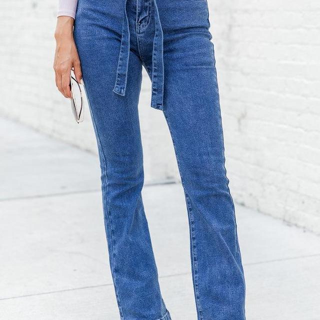 Time For Change Medium Wash High Rise Flare Jeans FINAL SALE Product Image