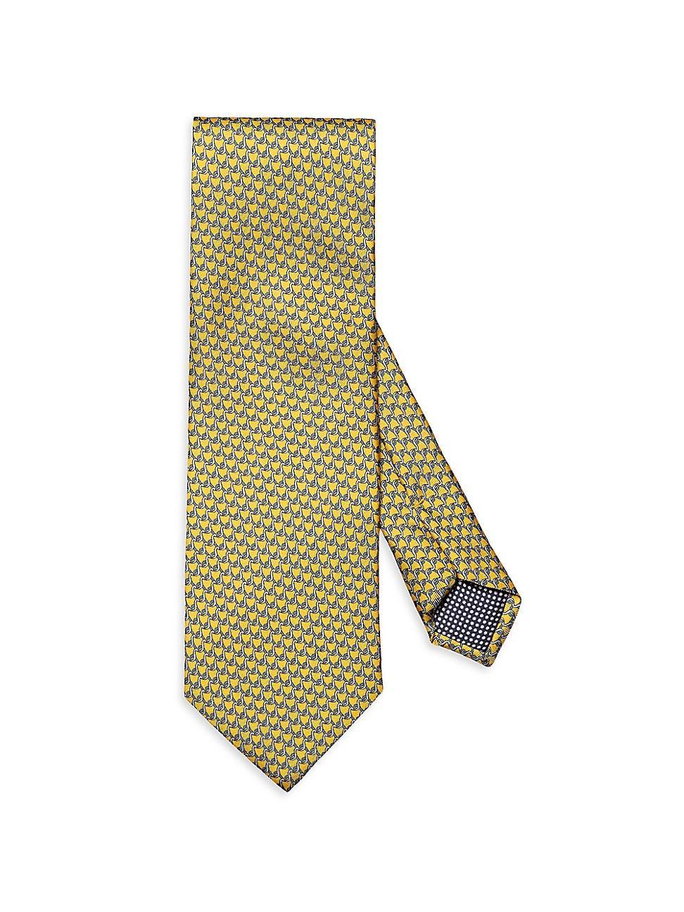 Mens Geometric Silk Tie Product Image