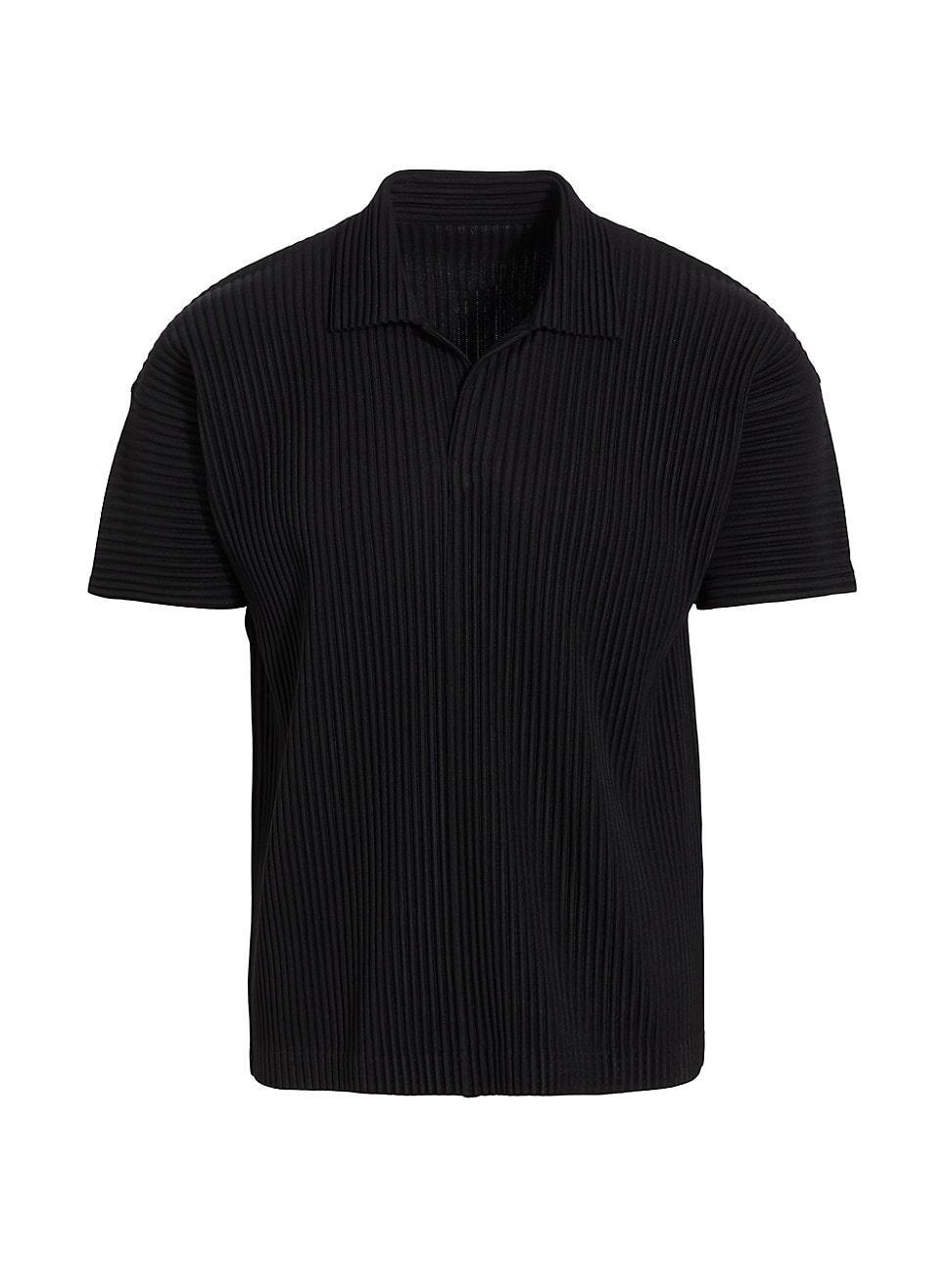 Mens Basics Pleated Polo Shirt Product Image