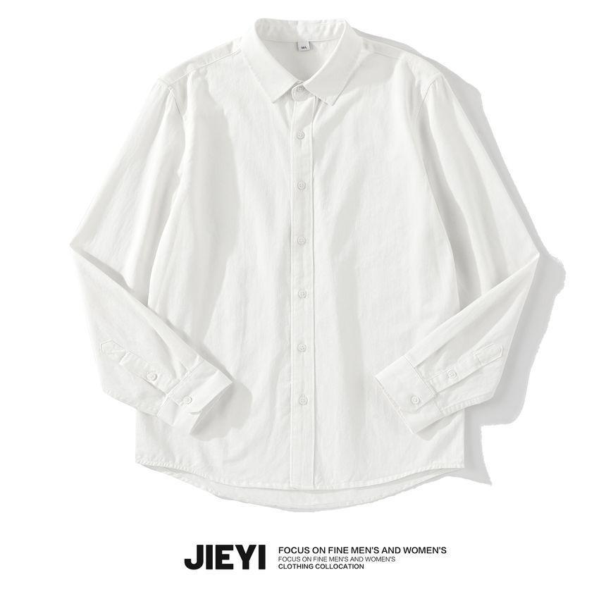 Plain Long-Sleeve Shirt Product Image