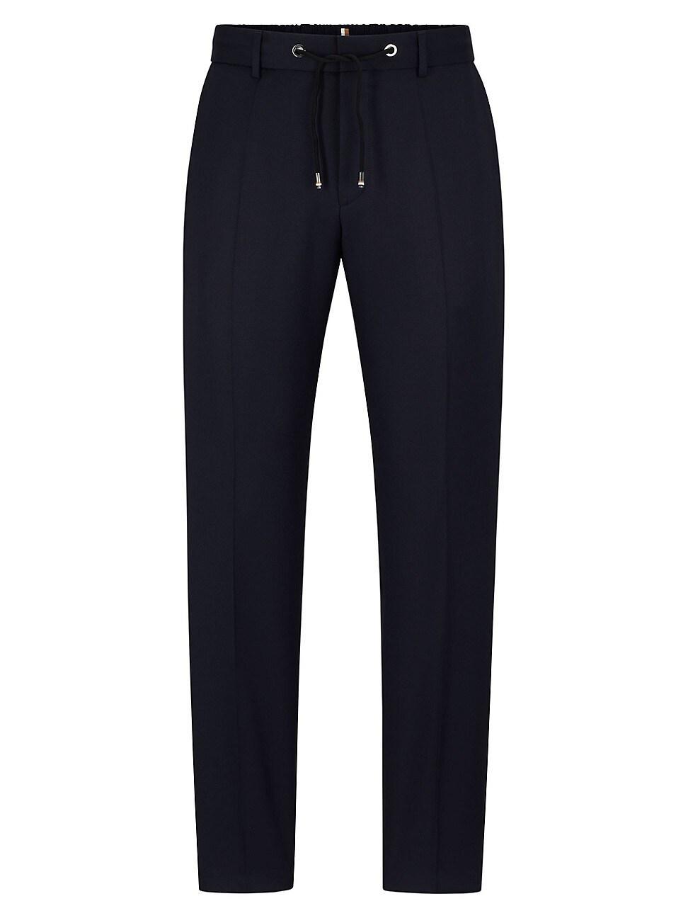 Mens Drawstring Trousers In Virgin Wool Serge Product Image