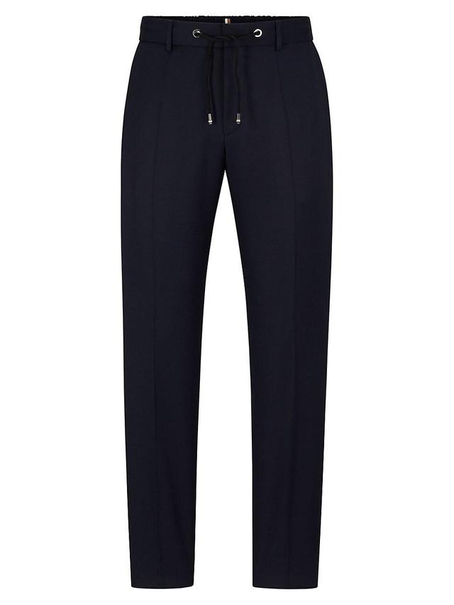 Mens Drawstring Trousers in Virgin Wool Serge Product Image