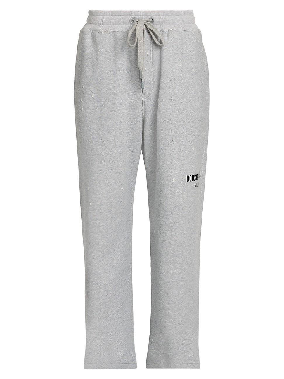 Mens Distressed Straight-Fit Logo Sweatpants Product Image