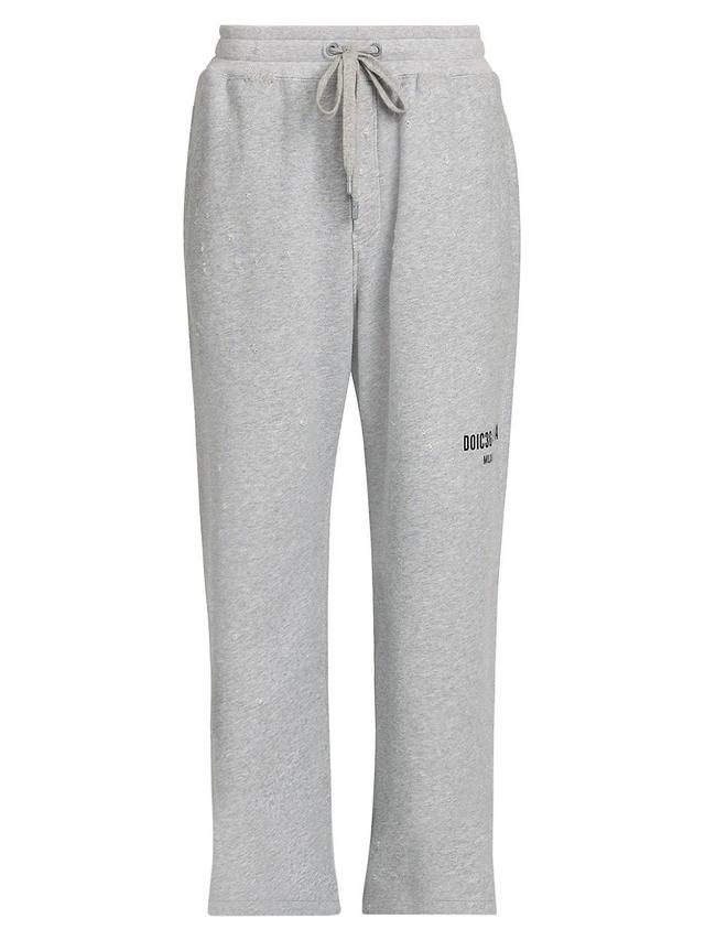 Mens Distressed Straight-Fit Logo Sweatpants Product Image