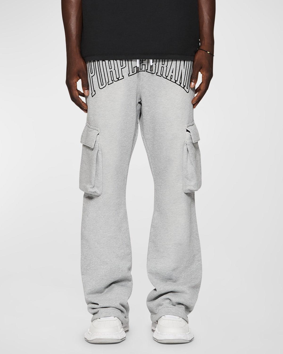 Mens Fleece Flare Cargo Pants Product Image