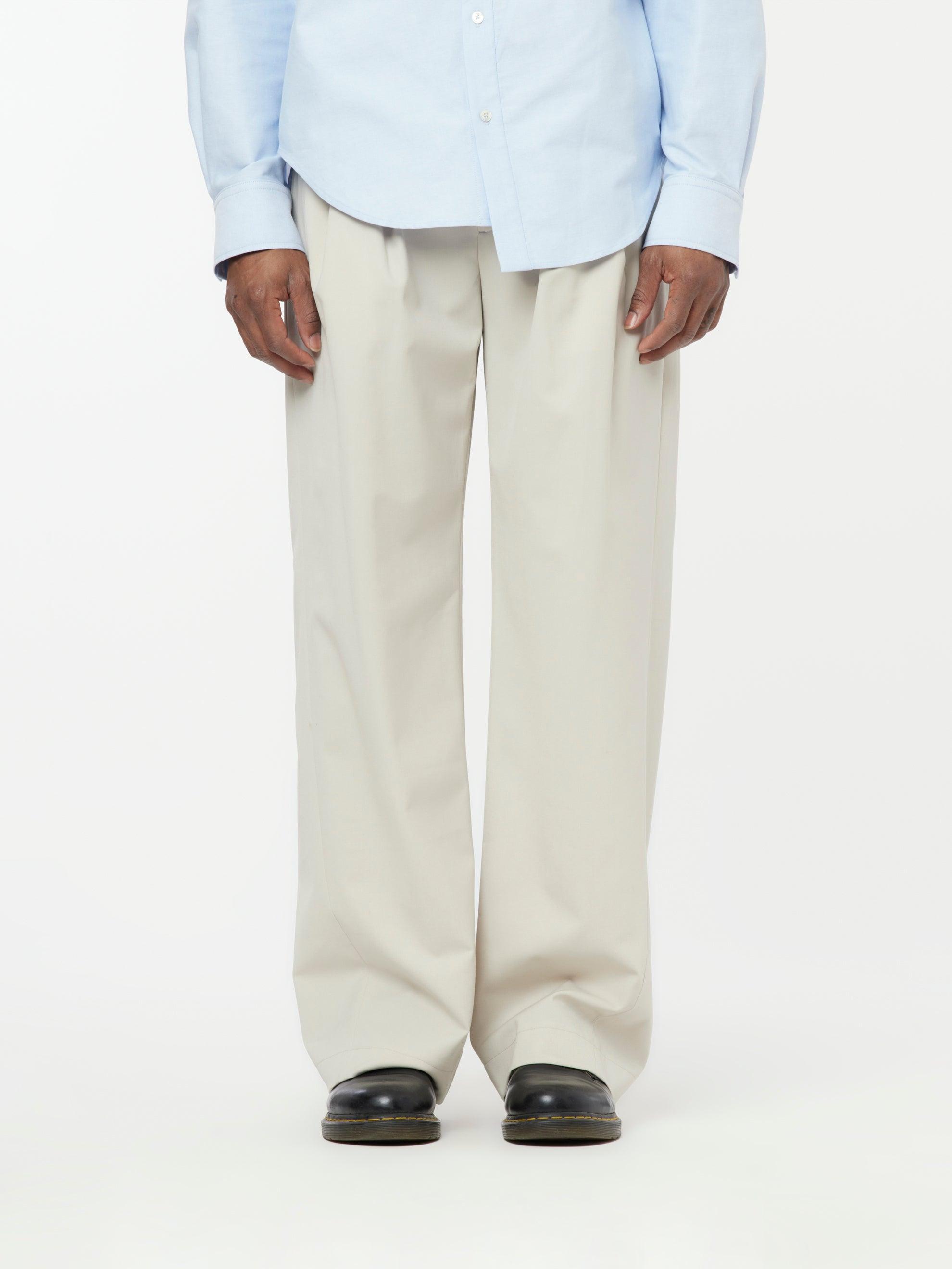 Pleated Shift Trousers (Ecru) Product Image