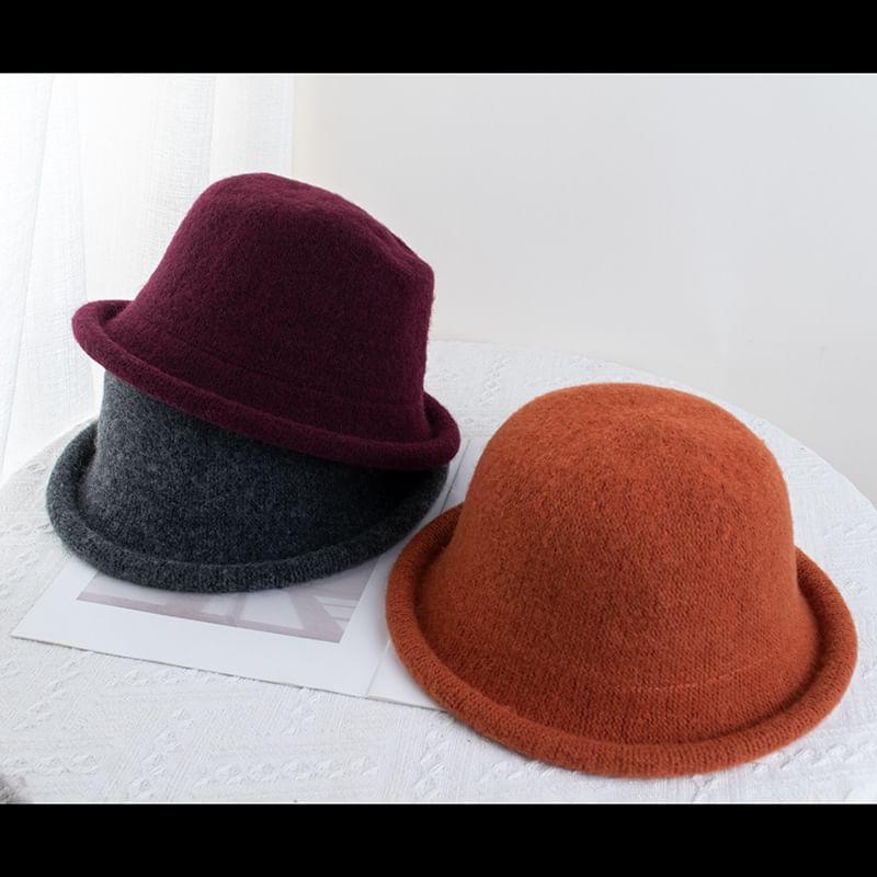 Plain Wool Bucket Hat Product Image