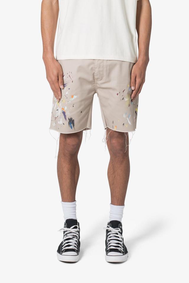 Paint Twill Shorts - Khaki Product Image