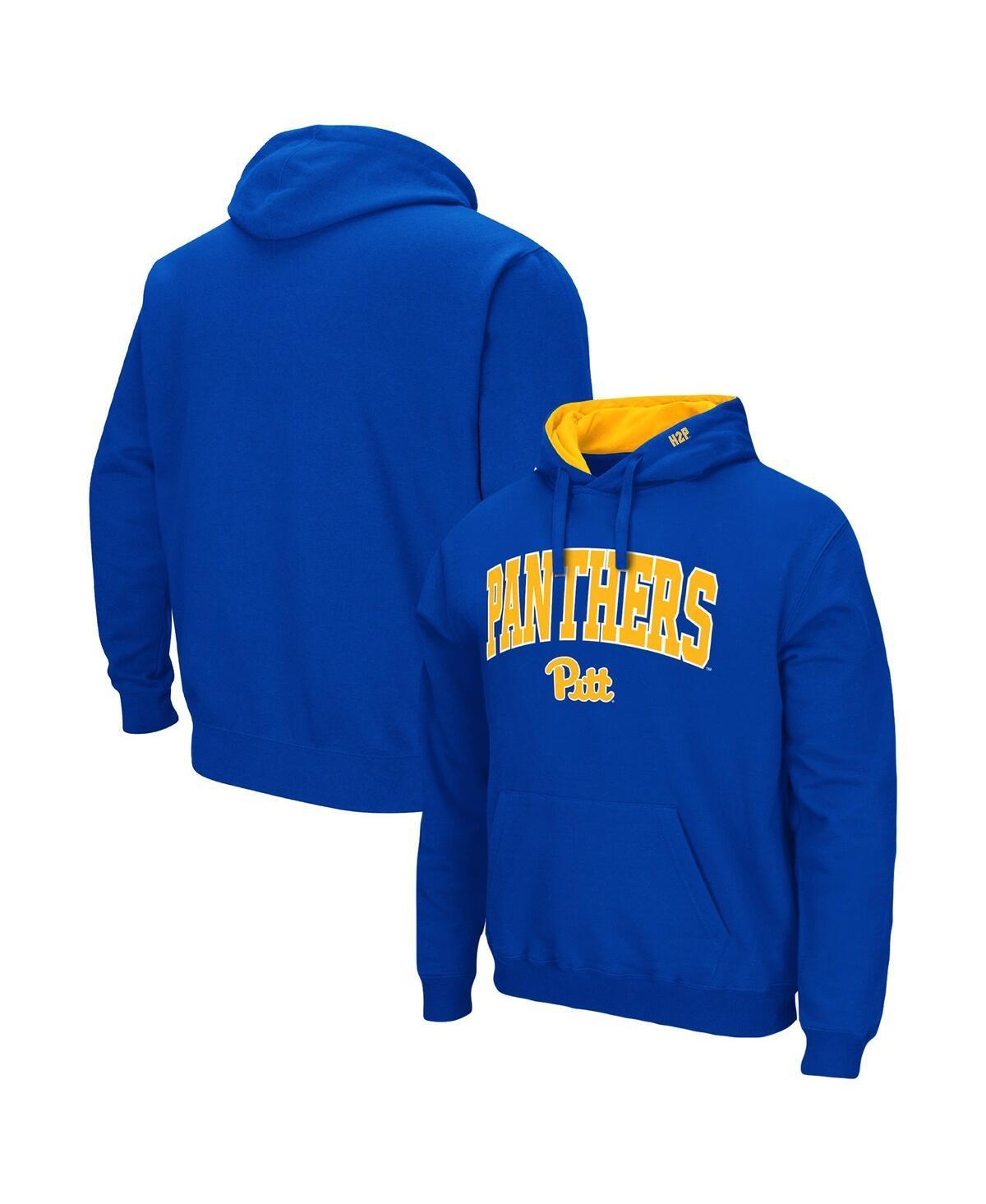 Mens Colosseum Royal Pitt Panthers Arch & Logo 3.0 Pullover Hoodie Product Image