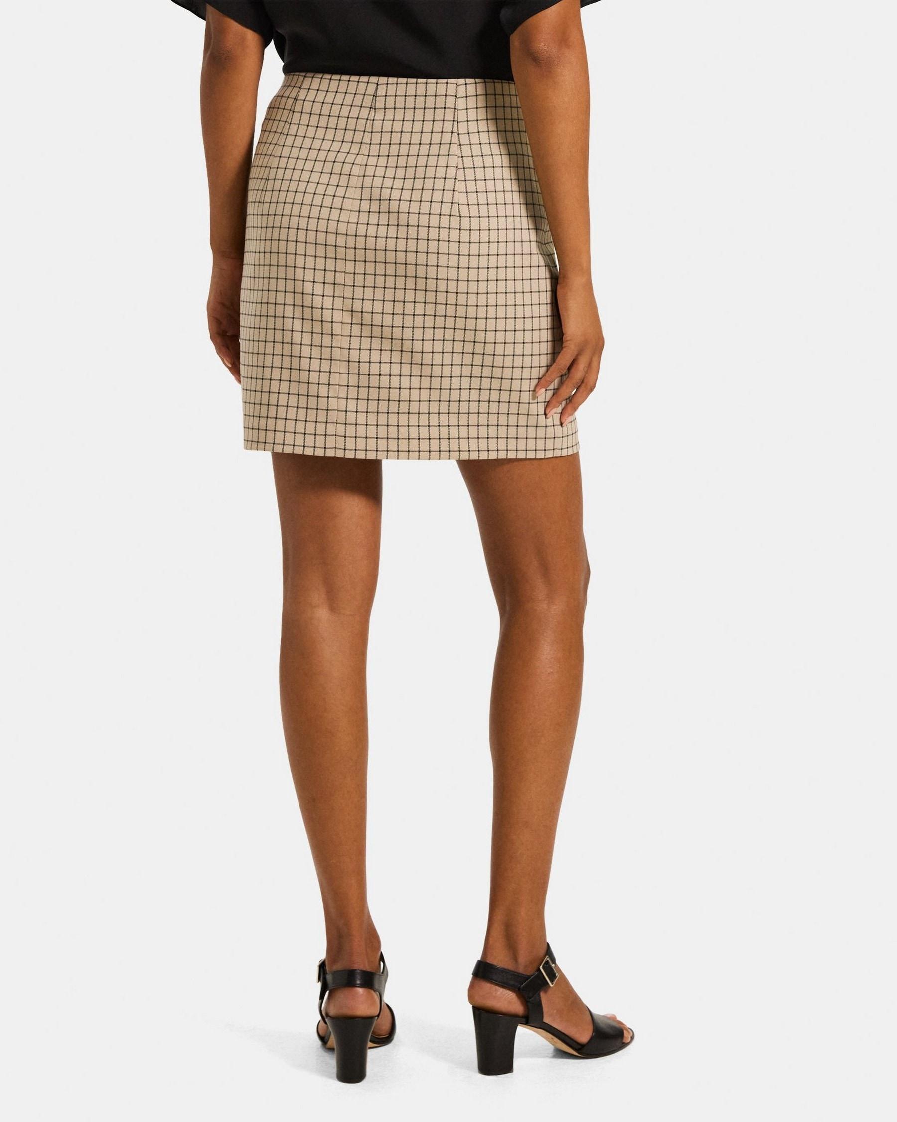 Mini Skirt in Stretch Wool Blend Product Image