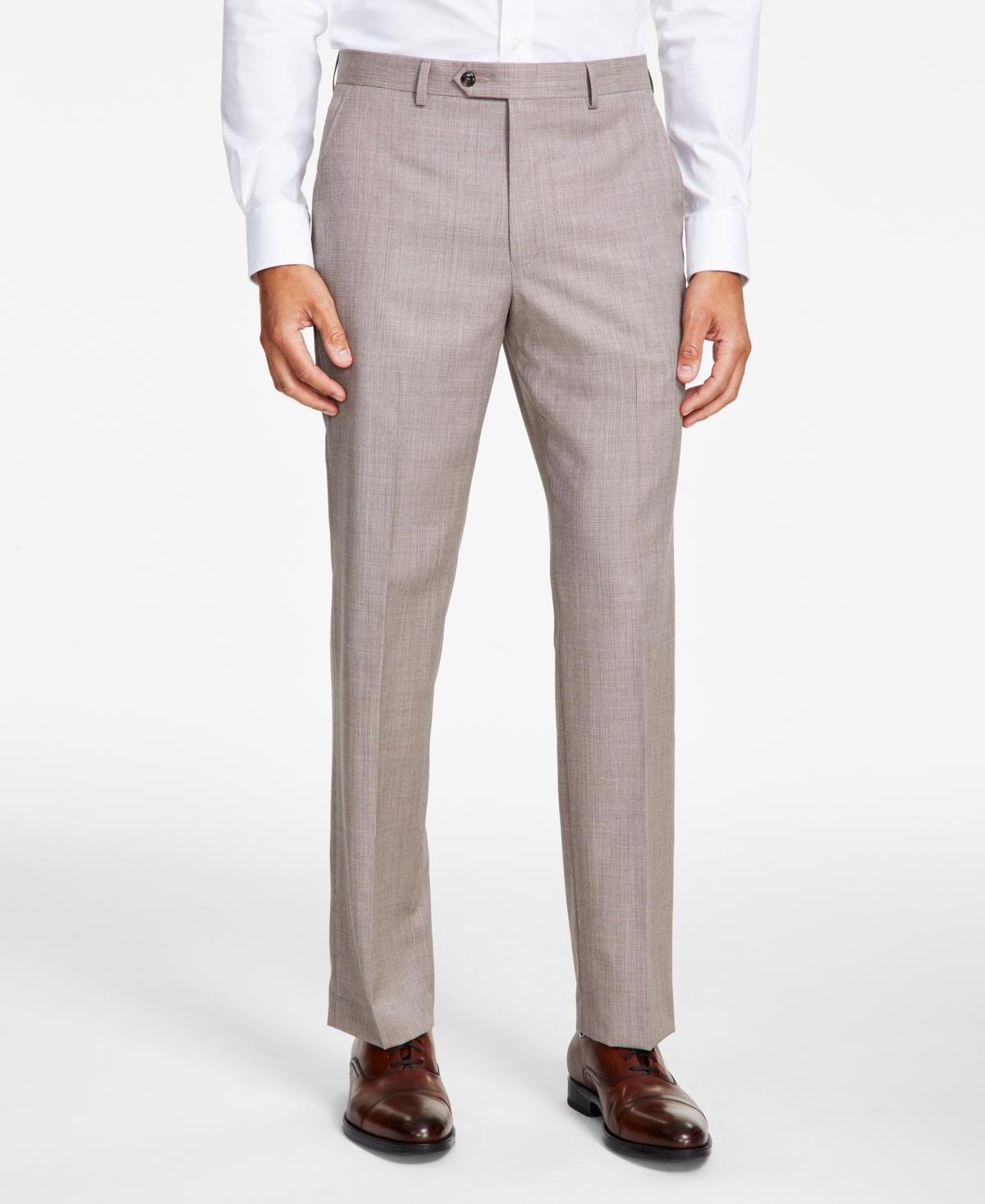 Michael Kors Mens Classic-Fit Stretch Wool-Blend Suit Pants Product Image