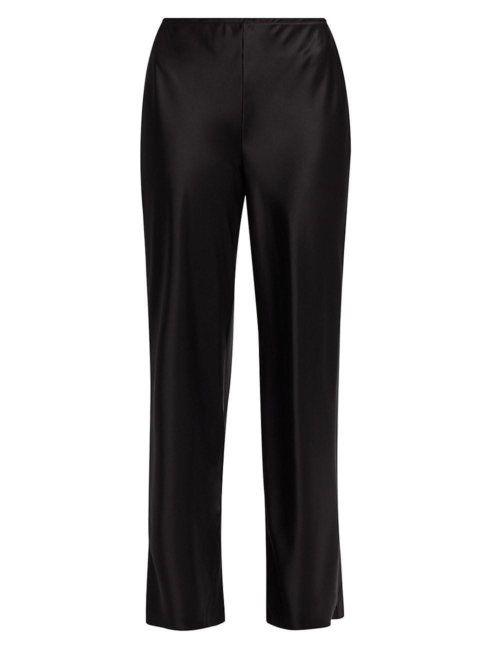 Womens Gale Satin High-Rise Bias Pants product image