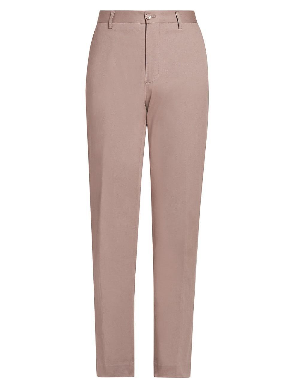 Mens Cotton Flat-Front Pants Product Image