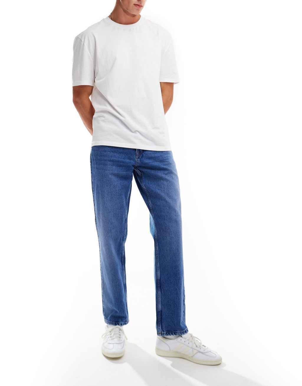 ONLY & SONS Edge straight fit jeans in bright blue rinse Product Image