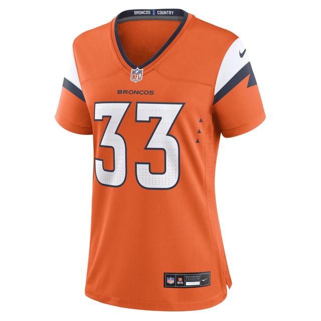 Nike Womens Javonte Williams Denver Broncos Mile High Collection Game Jersey - Orange Product Image