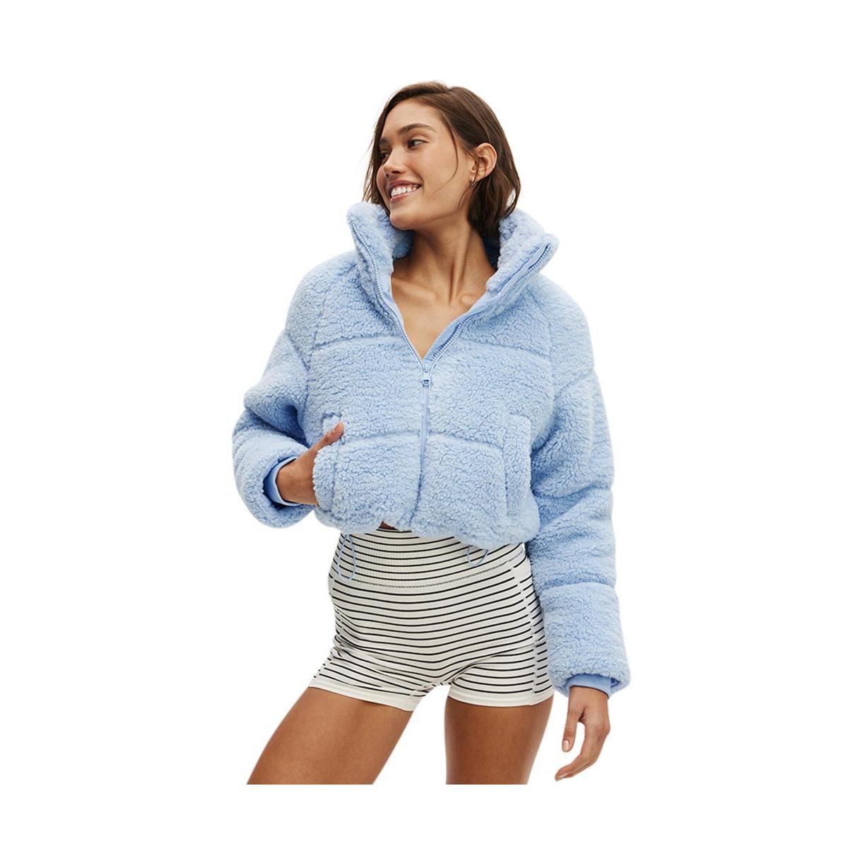 Cotton On Womens The Mother Puffer Cropped Sherpa Jacket Product Image