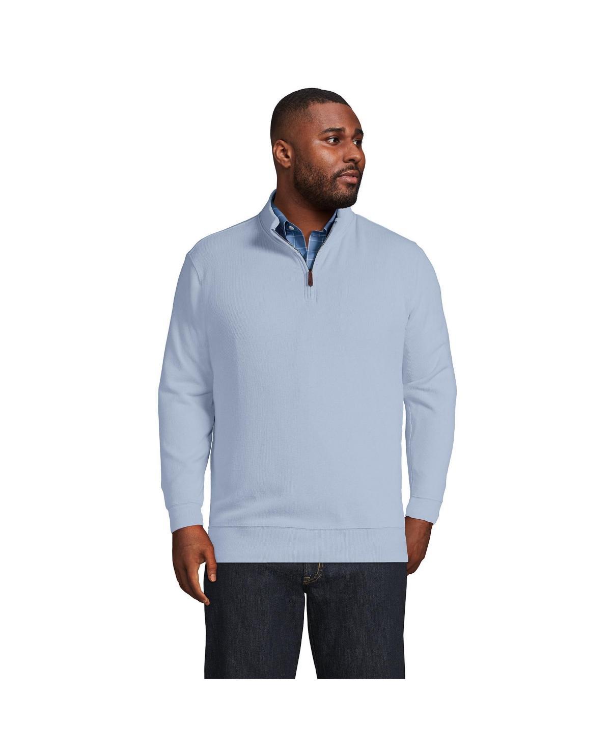 Lands End Big & Tall Bedford Rib Quarter Zip Sweater Product Image