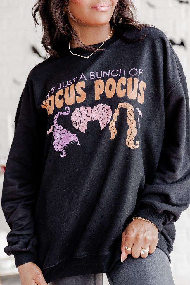 Hocus Pocus Trio Black Oversized Graphic Sweatshirt Product Image