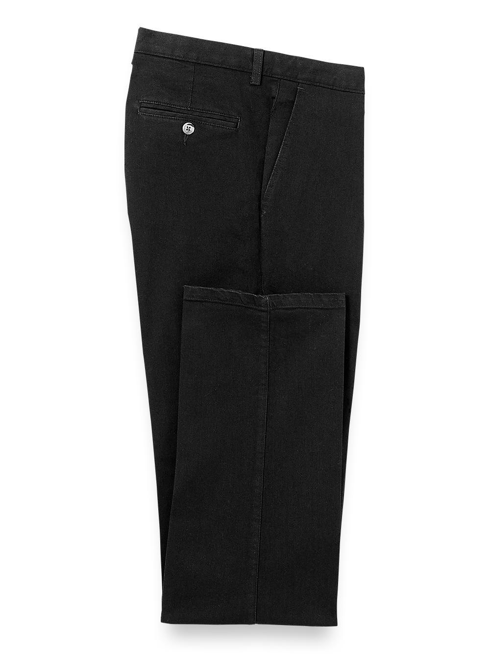 Denim Flat Front Pants Product Image