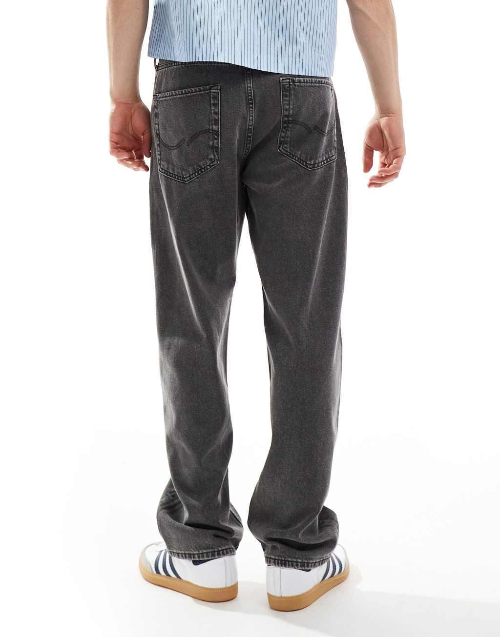 Jack & Jones Eddie baggy jeans in washed gray  Product Image