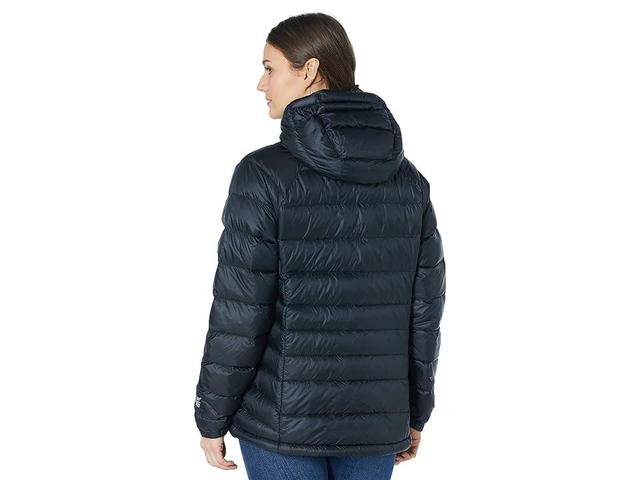 L.L.Bean Petite Ultralight 850 Down Hooded Jacket (Black) Women's Clothing Product Image