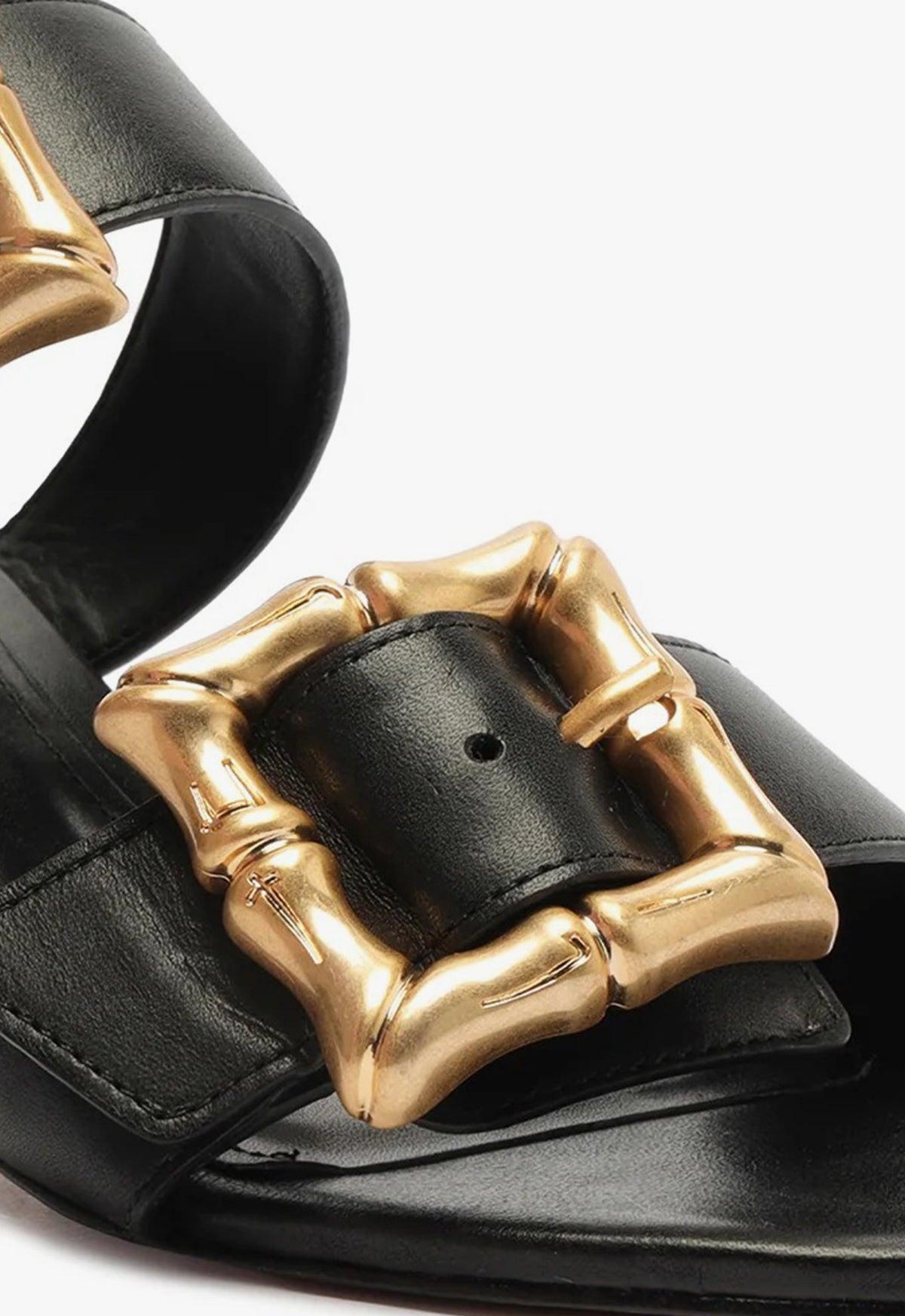 Enola Mid Block Leather Sandal Female Product Image