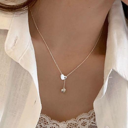 Heart Pendant Alloy Lariat Necklace Product Image