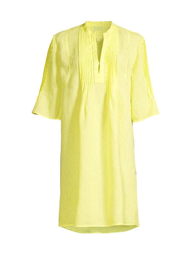 Womens Linen Pintuck Shift Dress Product Image