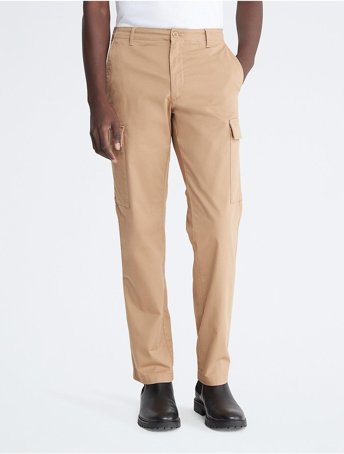 Calvin Klein Mens Twill Cargo Pants - Brown - 30W x 32L Product Image