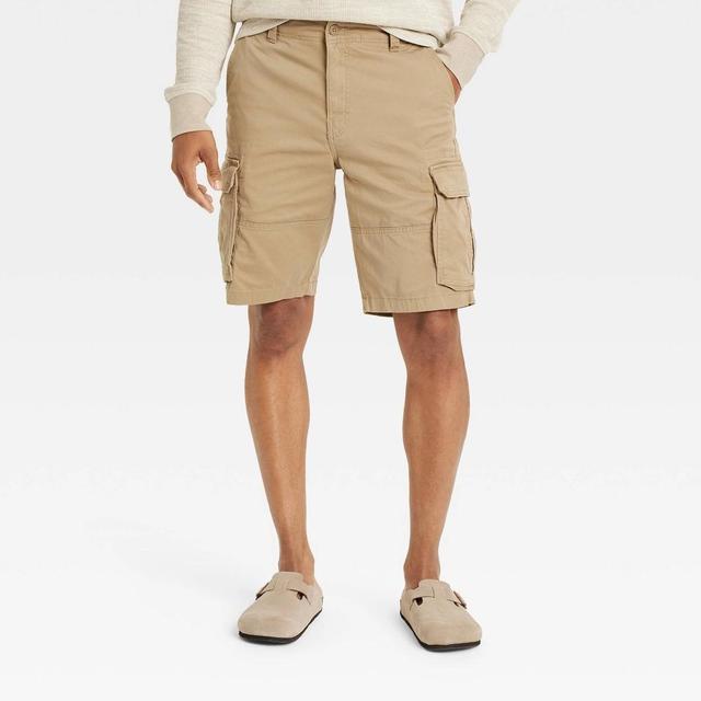 Men's 11" Cargo Shorts - Goodfellow & Co™ Tan 29 Product Image