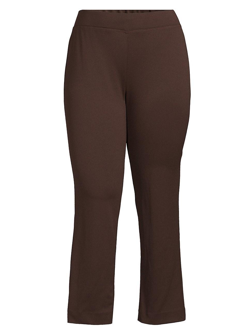 Womens Plus Size Deco Crepe Ankle Pants Product Image