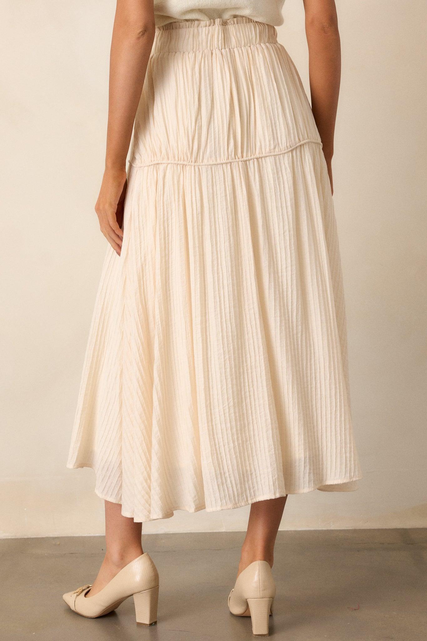 Infinite Allure Beige Maxi Skirt Product Image