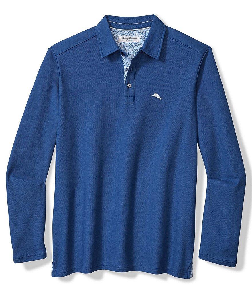 Tommy Bahama Big & Tall Seaside Soiree Five O'clock Long Sleeve Polo Shirt Product Image