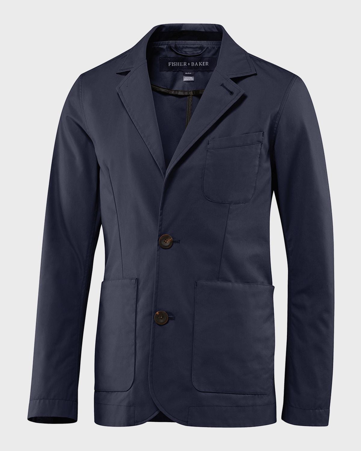 Fisher + Baker Men's Thompson Two-Button Jacket - Size: S - NAVY Product Image