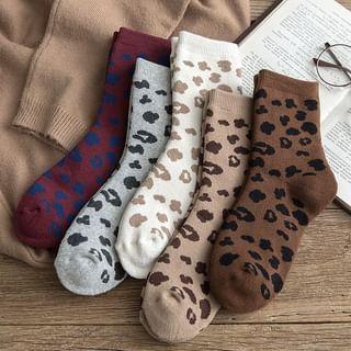 Leopard Print Socks Product Image