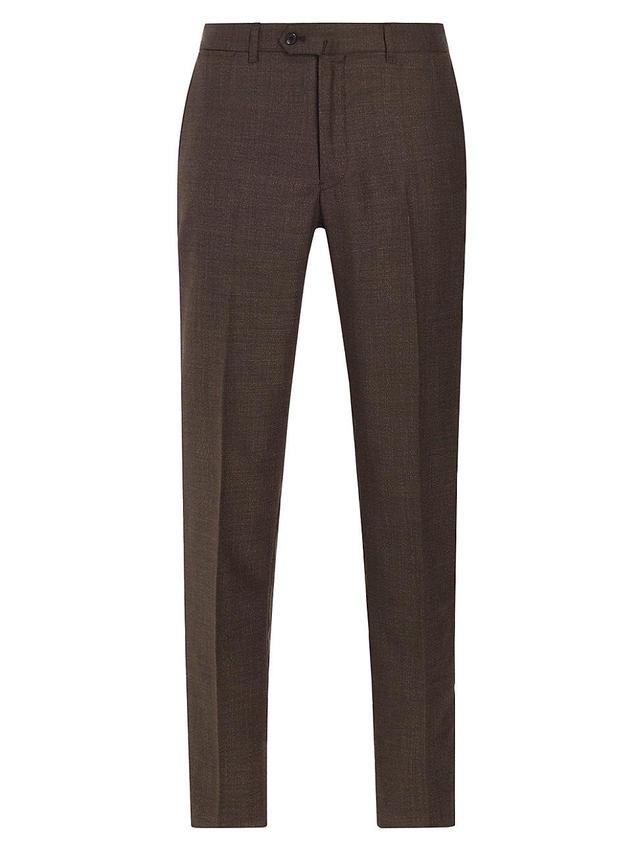 Mens Wool Slim Trousers Product Image